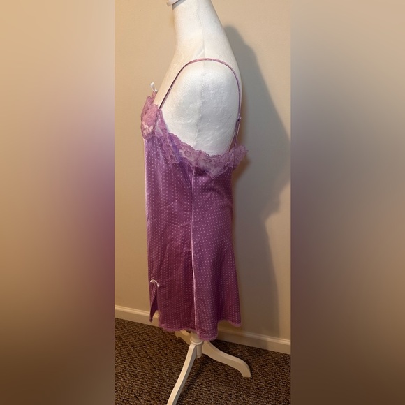 Victoria’s Secret Purple Polka Dot and Bow Night Gown Size Large - Picture 4 of 6